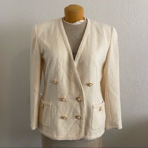 Escada cream blazer, Size 42/12